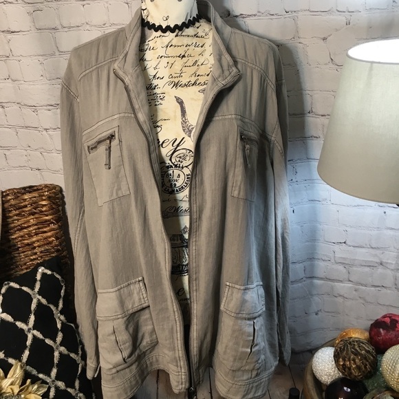 Maurice zipper front canvas jacket - Picture 3 of 8